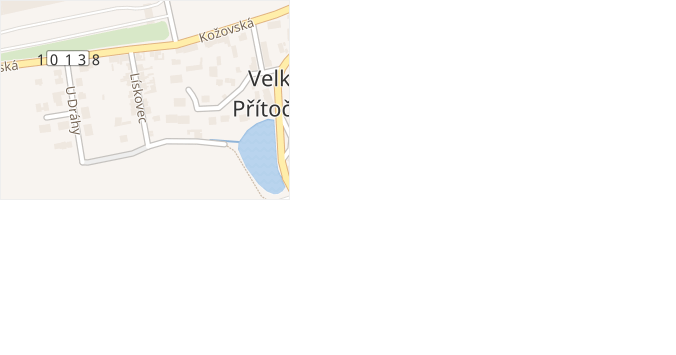 Lískovec v obci Velké Přítočno - mapa ulice