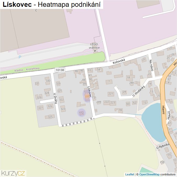 Mapa Lískovec - Firmy v ulici.