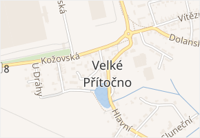 Na návsi v obci Velké Přítočno - mapa ulice