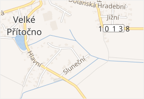 Sluneční v obci Velké Přítočno - mapa ulice