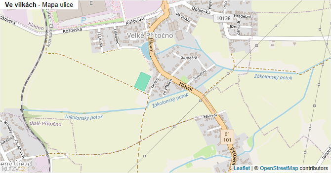Ve vilkách - mapa ulice