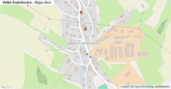 Velké Svatoňovice - mapa obce