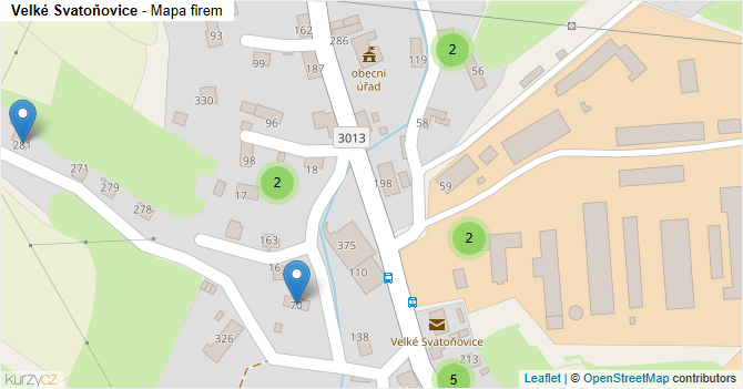 Velké Svatoňovice - mapa firem
