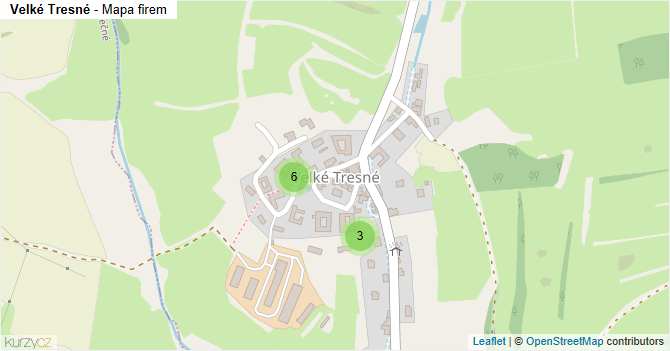 Velké Tresné - mapa firem