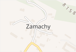 Zamachy v obci Velké Všelisy - mapa části obce