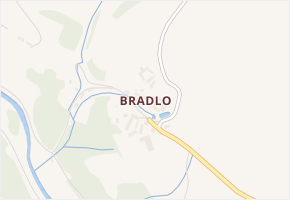 Bradlo v obci Velký Beranov - mapa části obce