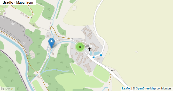 Bradlo - mapa firem