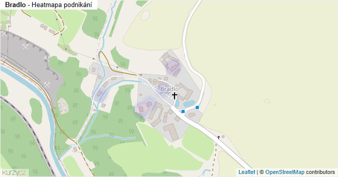 Bradlo - mapa podnikání