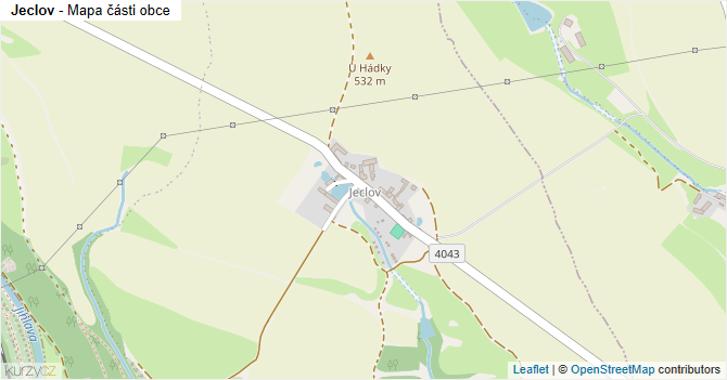 Jeclov - mapa části obce