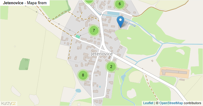 Jetenovice - mapa firem