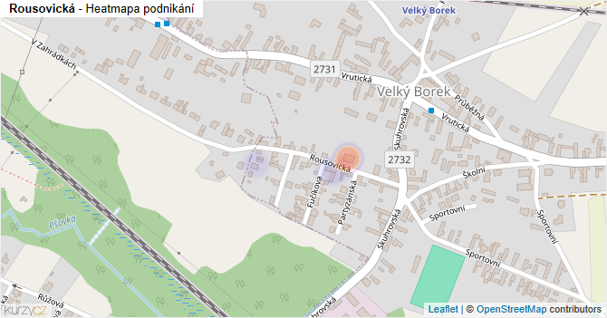 Rousovická - mapa podnikání