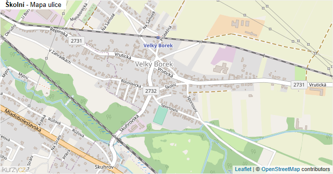 Školní - mapa ulice