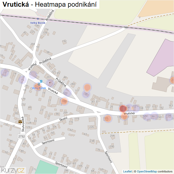 Mapa Vrutická - Firmy v ulici.