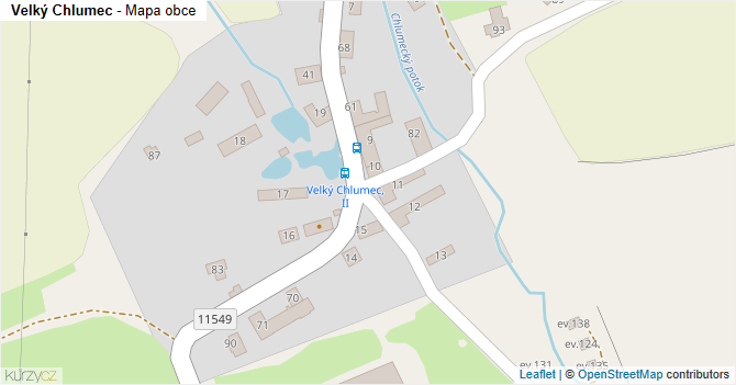 Velký Chlumec - mapa obce