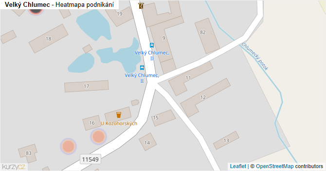 Velký Chlumec - mapa podnikání