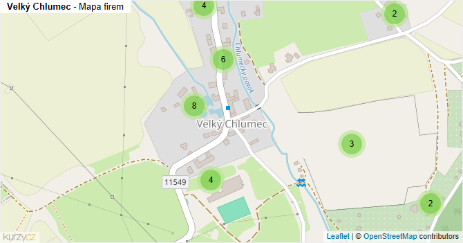 Velký Chlumec - mapa firem