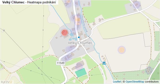 Velký Chlumec - mapa podnikání