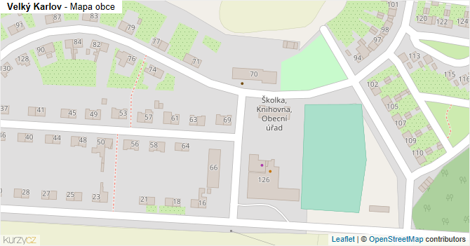 Velký Karlov - mapa obce