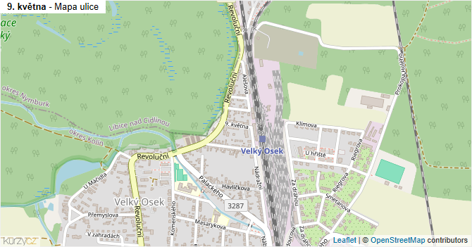 9. května - mapa ulice