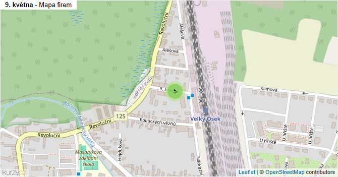 9. května - mapa firem