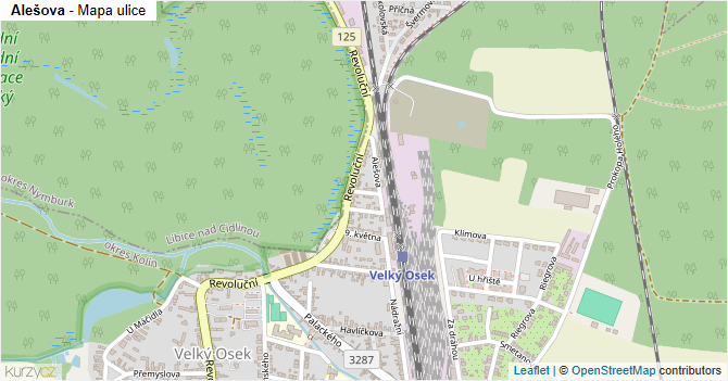 Alešova - mapa ulice