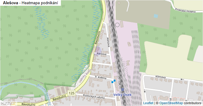 Alešova - mapa podnikání