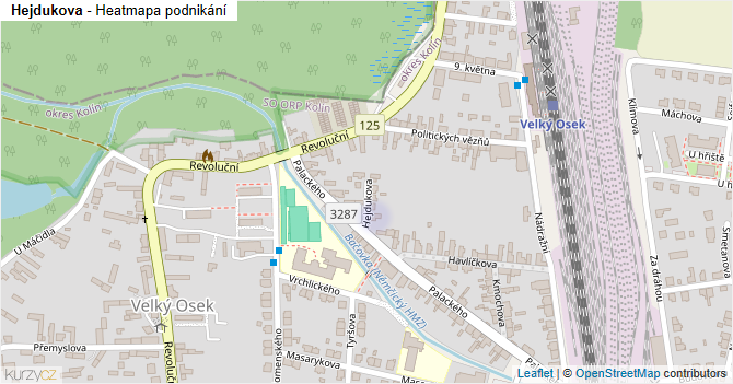 Hejdukova - mapa podnikání