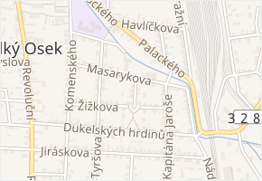 Jeronýmova v obci Velký Osek - mapa ulice