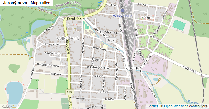 Jeronýmova - mapa ulice