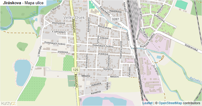 Jiráskova - mapa ulice
