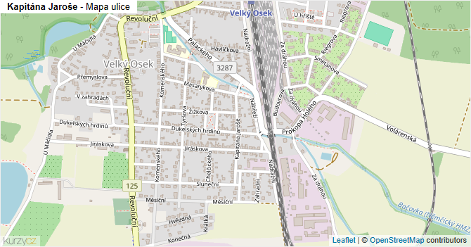 Kapitána Jaroše - mapa ulice