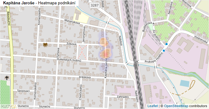Kapitána Jaroše - mapa podnikání