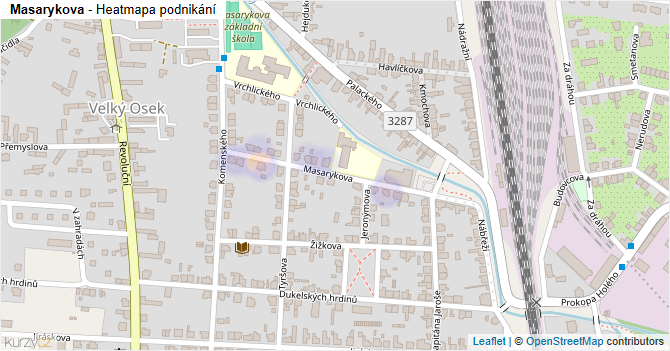 Masarykova - mapa podnikání