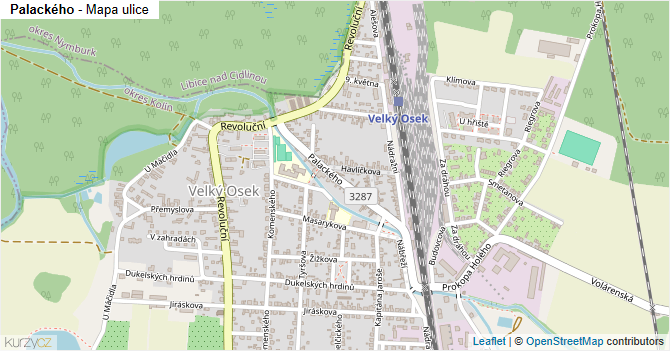 Palackého - mapa ulice