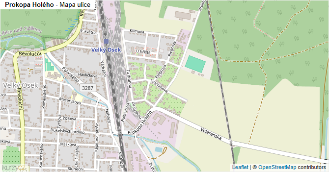 Prokopa Holého - mapa ulice