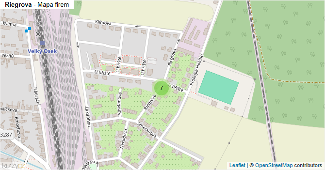 Riegrova - mapa firem