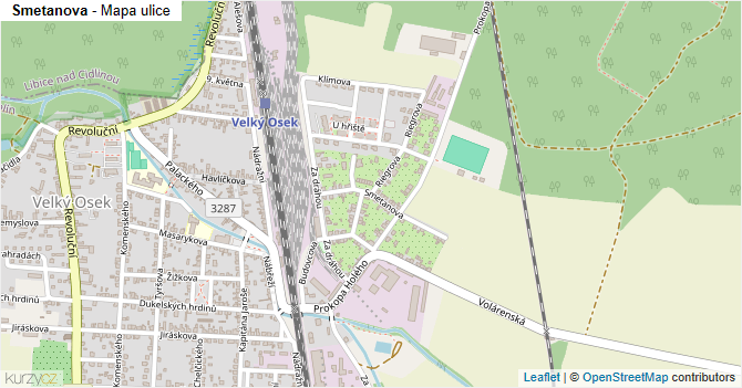 Smetanova - mapa ulice
