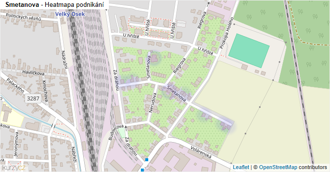Smetanova - mapa podnikání