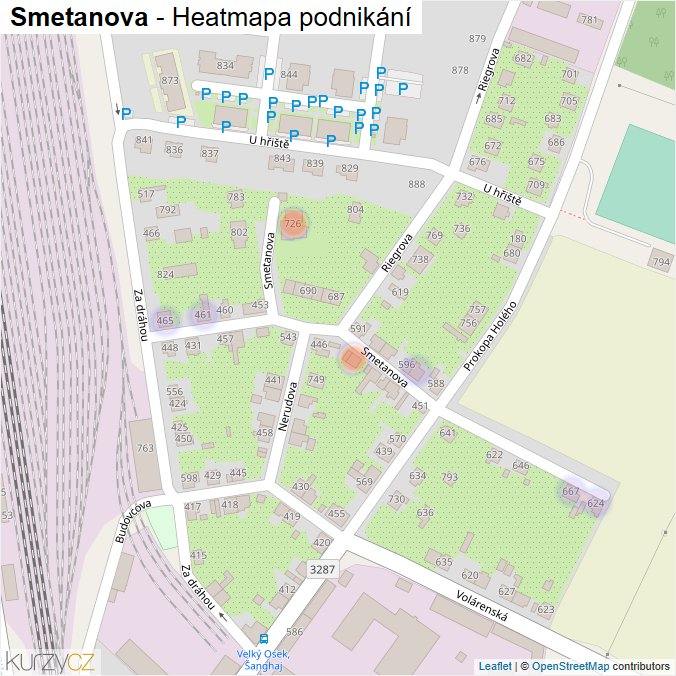 Mapa Smetanova - Firmy v ulici.