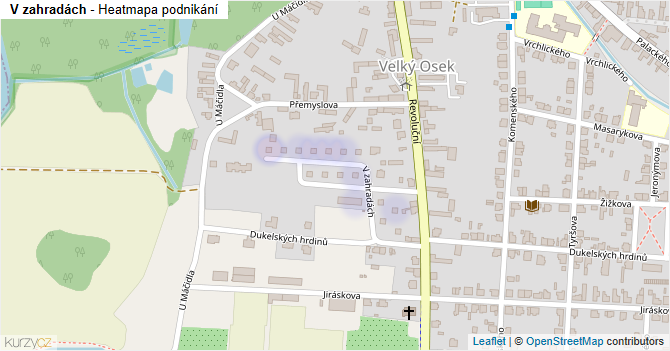 V zahradách - mapa podnikání