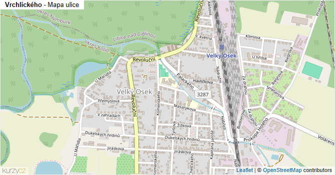 Vrchlického - mapa ulice