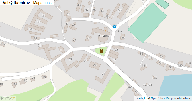 Velký Ratmírov - mapa obce