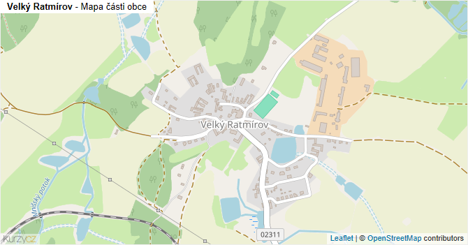Velký Ratmírov - mapa části obce