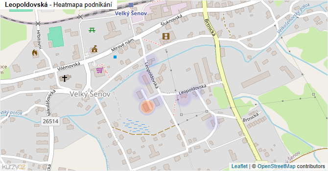 Leopoldovská - mapa podnikání