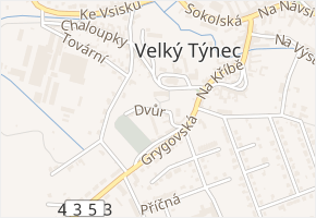Dvůr v obci Velký Týnec - mapa ulice