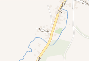 Hliník v obci Velký Týnec - mapa ulice