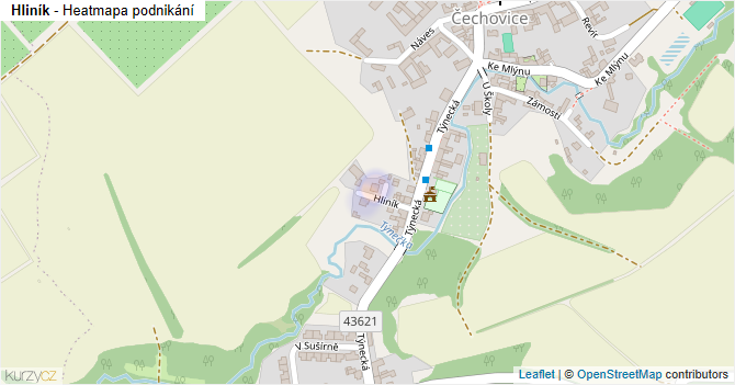 Hliník - mapa podnikání