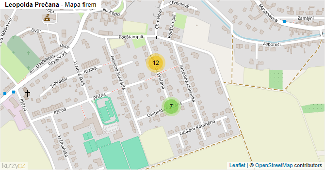 Leopolda Prečana - mapa firem