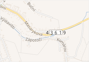 Zamlýní v obci Velký Týnec - mapa ulice