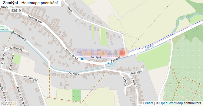 Zamlýní - mapa podnikání